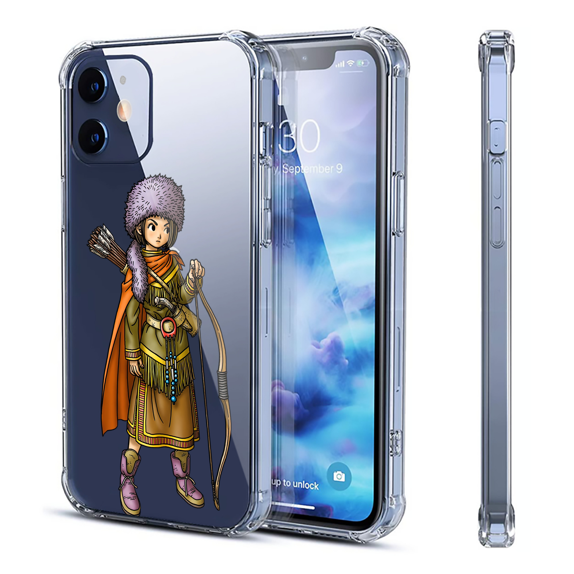 （画像用） ドラゴンクエスト Doragon Kuesuto Dragon Quest 【iPhone 12シリーズ対応】透明スマホケース（クリアソフトケース）